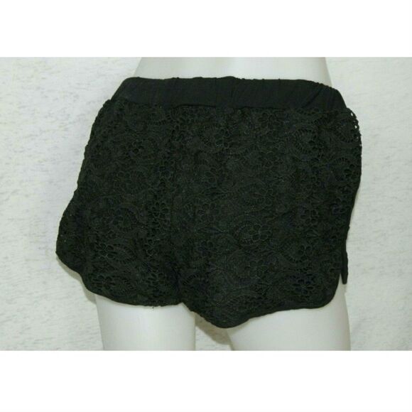 Pol Clothing Shorts Black Crochet Drawstring‎ - Picture 4 of 6